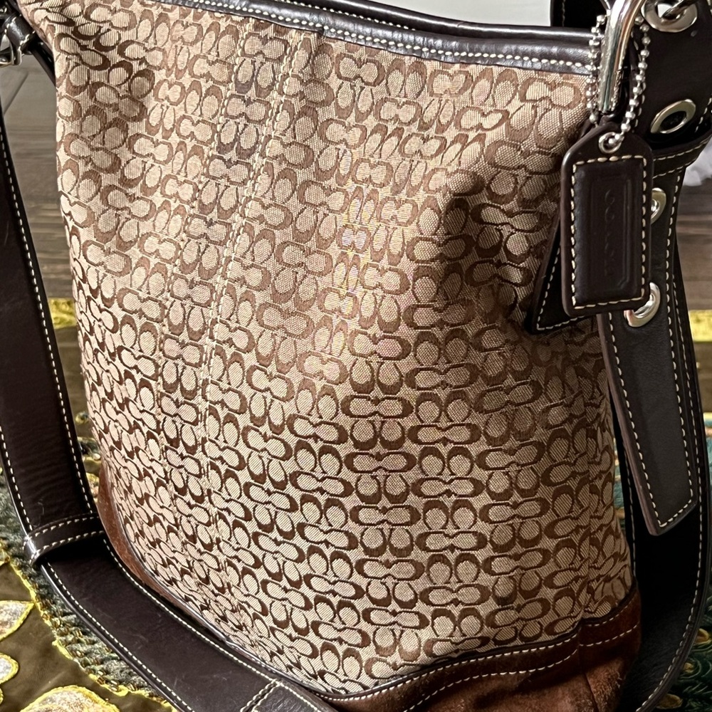 Coach Brown Signature Hobo Bag